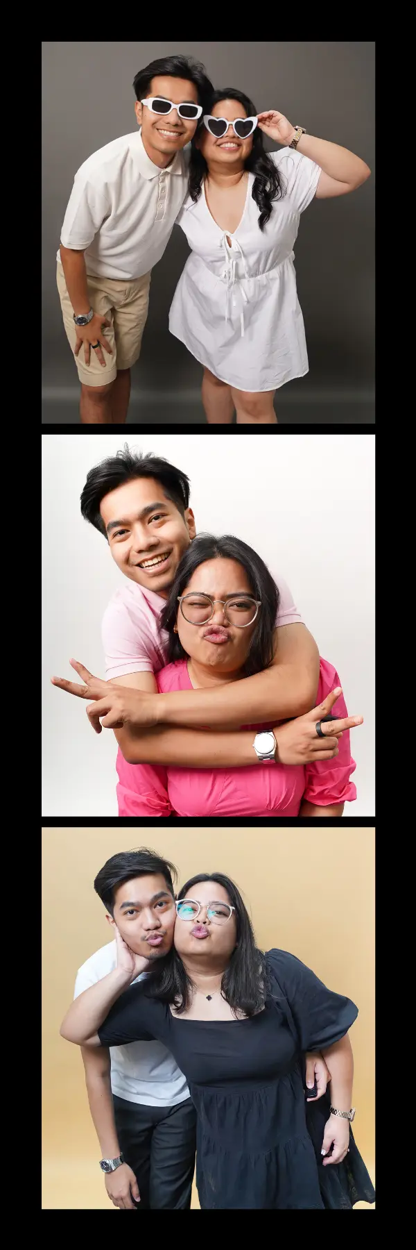 Polaroid style wedding photo